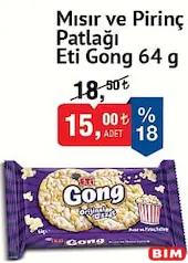 ETİ GONG MISIR VE PİRİNÇ PATLAĞI 64 G ETİ GONG MISIR VE PİRİNÇ PATLAĞI 64 G